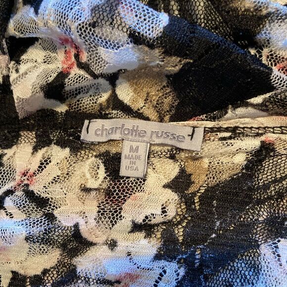 Charlotte Russe black floral lace cover-up - Picture 2 of 7